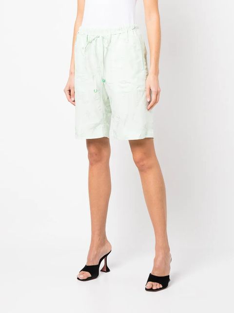 Alexander Wang drawstring pyjama shorts - Green