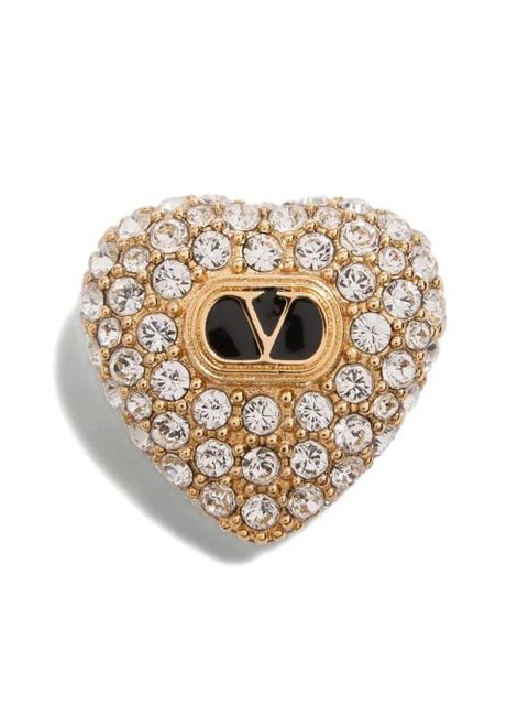 Valentino Garavani Coeur Royal Swarovski-crystals earrings - Gold