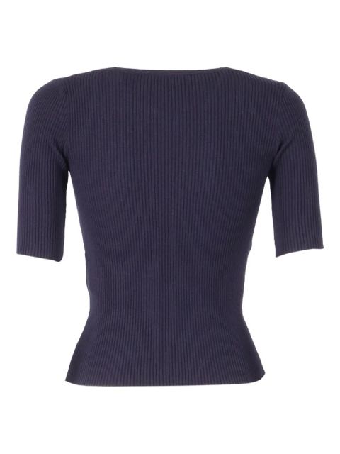 Weekend Max Mara Waser ribbed T-shirt - Blue - zdjęcie produktu nr 2