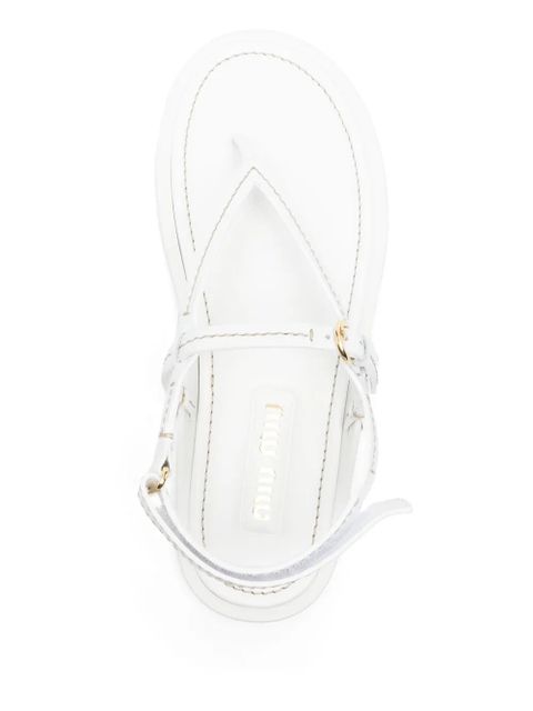 Miu Miu flat thong sandals - White