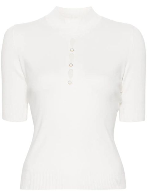 TWINSET cut-out stud-detail sweater - White - zdjęcie produktu nr 1