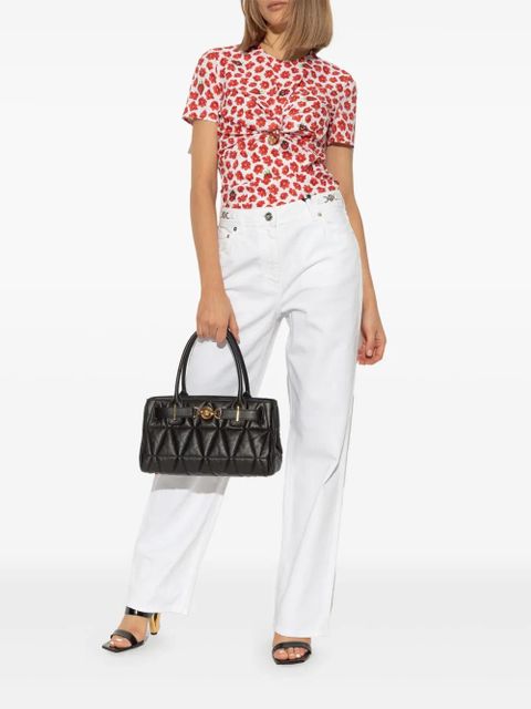 Versace 85mm V2025 patent-leather sandals - Black