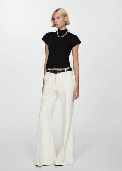 Sweter z krótkim rękawem i półgolfem