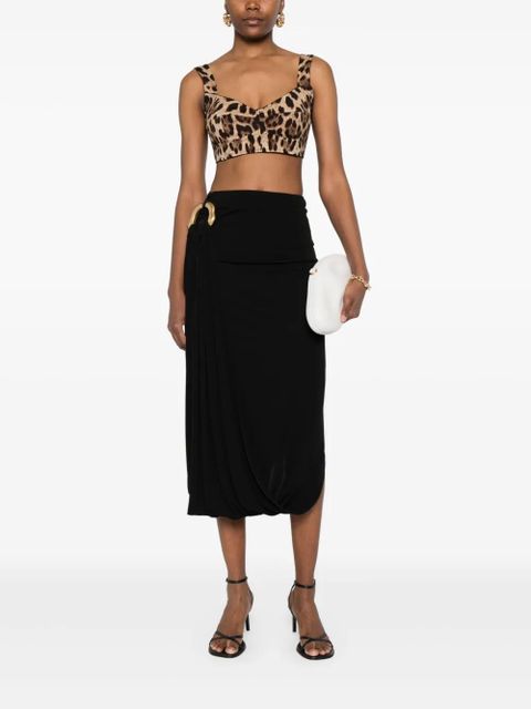 Dolce & Gabbana silk-blend cropped top - Brown - zdjęcie produktu nr 2