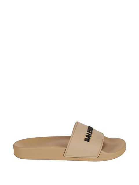 Balenciaga logo-print slide sandals - Neutrals - zdjęcie produktu nr 1
