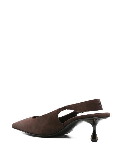 Jimmy Choo 50mm Amel slingback pointed-toe pumps - Brown