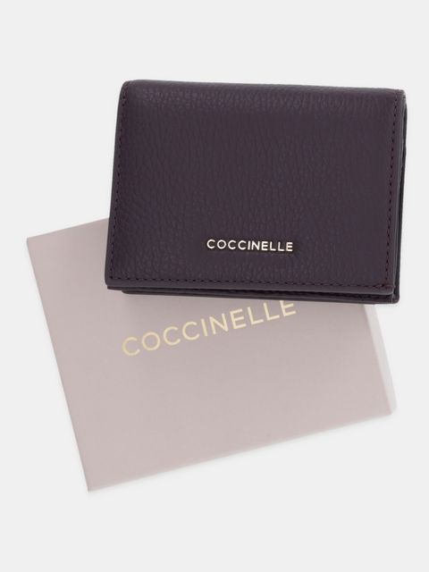 Coccinelle portfel skórzany damski kolor fioletowy E2 MW5 17 21 01