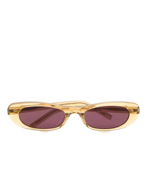 Saint Laurent Eyewear oval-frame sunglasses - Neutrals - zdjęcie produktu nr 1