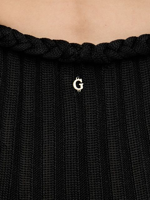 Guess sukienka VANYA kolor czarny maxi dopasowana W5YK0O Z0210