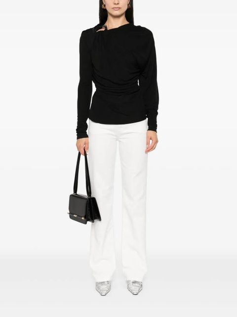 Victoria Beckham draped long-sleeve top - Black - zdjęcie produktu nr 2