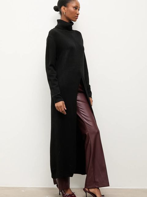 Answear.LAB sweter damski kolor czarny z golfem