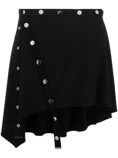 The Attico button-embellished asymmetric miniskirt - Black - zdjęcie produktu nr 1