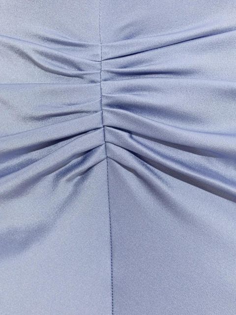 Victoria Beckham puff-sleeved ruched dress - Blue