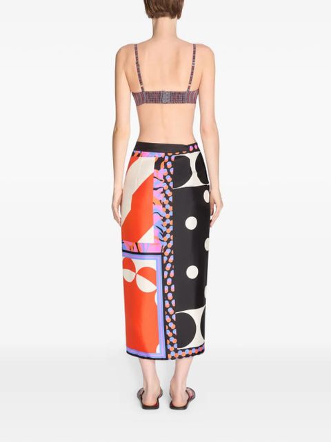 DRIES VAN NOTEN striped bra top - Grey