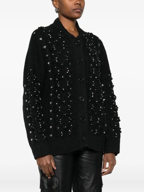 Essentiel Antwerp rhinestone-embellished cardigan - Black