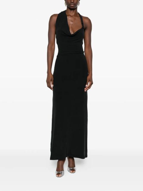 Aya Muse halterneck midi dress - Blue