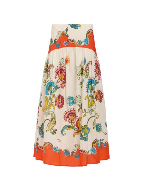 Marie Oliver Vicki floral skirt - Neutrals - zdjęcie produktu nr 1