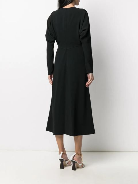 Victoria Beckham dolman-sleeve midi dress - Black