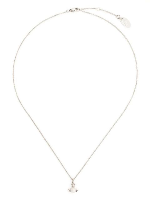 Vivienne Westwood pearl-logo pendant necklace - Silver