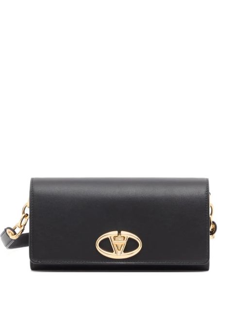 Valentino Garavani VLogo The Bold Edition wallet with shoulder strap in nappa leather - Black - zdjęcie produktu nr 1