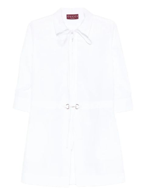 Gucci Horsebit-detail poplin dress - White - zdjęcie produktu nr 1