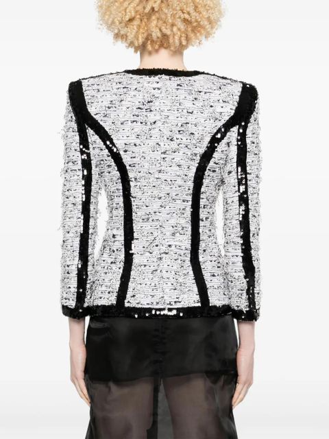 Balmain glitter-detail jacket - White