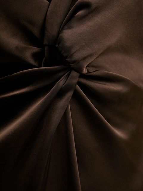 Answear.LAB sukienka kolor brązowy maxi rozkloszowana