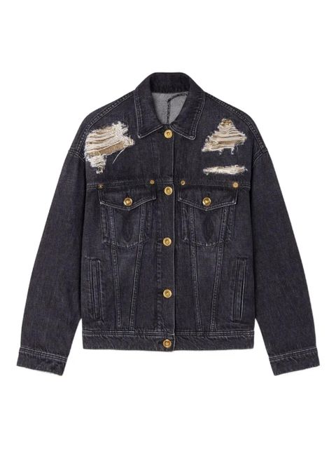 Versace distressed denim jacket - Blue - zdjęcie produktu nr 1