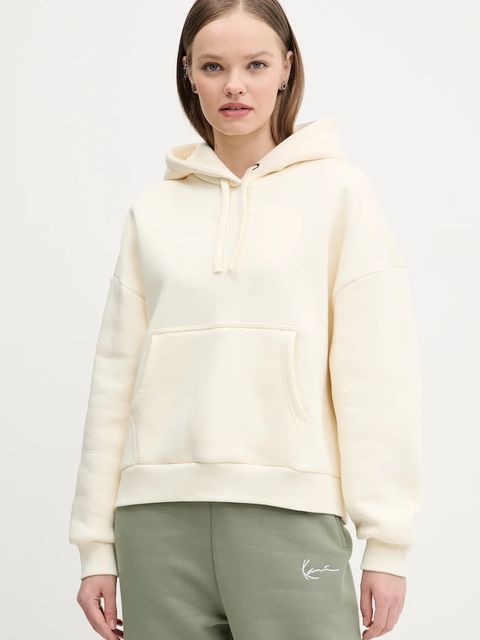 Karl Kani bluza damska kolor beżowy z kapturem gładka 61210078 - zdjęcie produktu nr 1