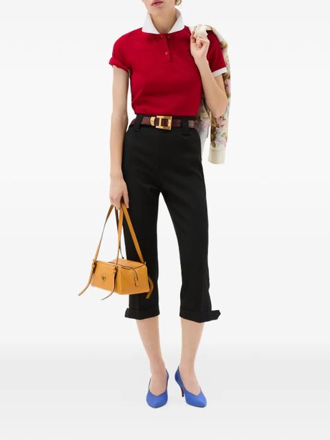 Versace contrast-trim polo shirt - Red - zdjęcie produktu nr 2