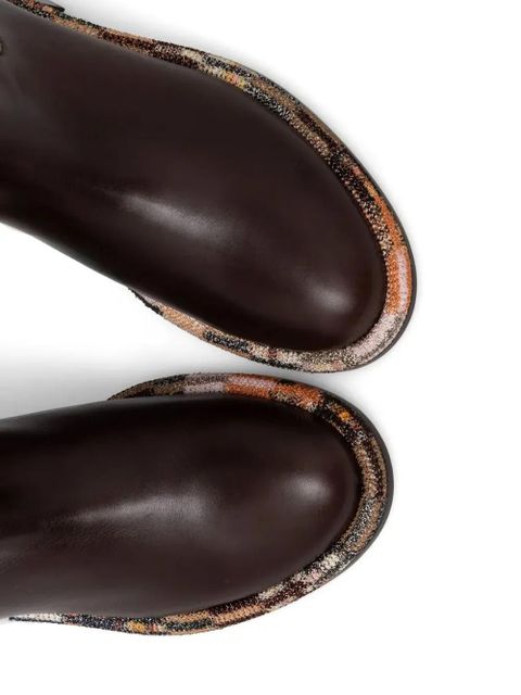 Missoni panelled knee-high boots - Brown