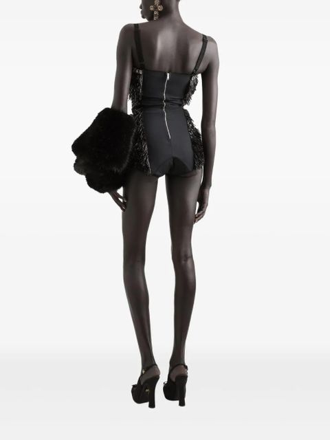 Dolce & Gabbana bead-embellished bodysuit - Black