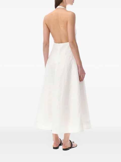 Róhe halterneck backless dress - White