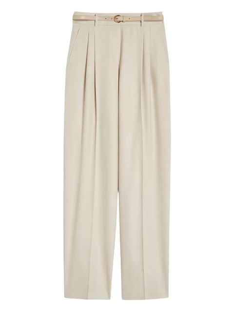 Max Mara pleated-front belted trousers - Neutrals - zdjęcie produktu nr 1