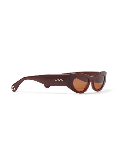 Lanvin logo-lettering sunglasses - Brown - zdjęcie produktu nr 2