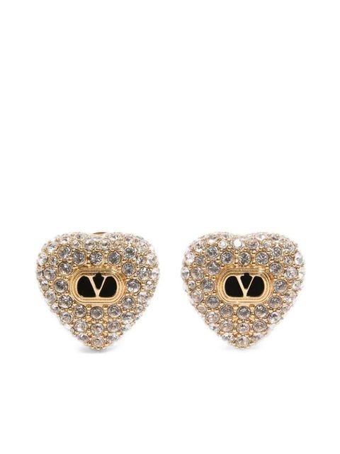 Valentino Garavani Coeur Royal Swarovski-crystals earrings - Gold