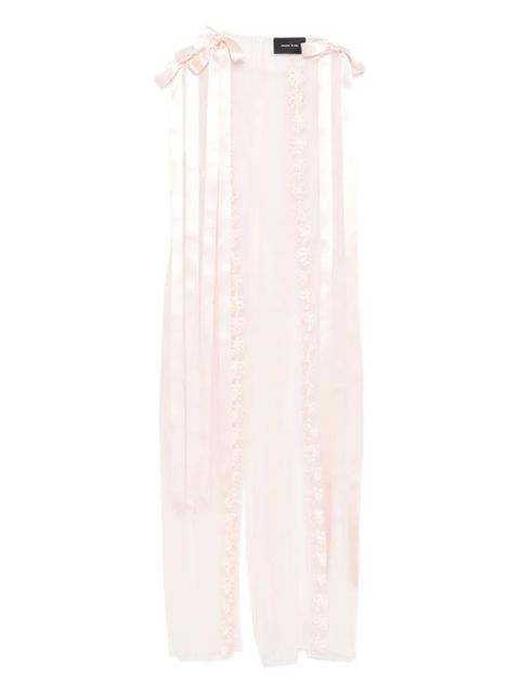 Simone Rocha ribbon-trimmed sleeveless midi dress - Pink - zdjęcie produktu nr 1