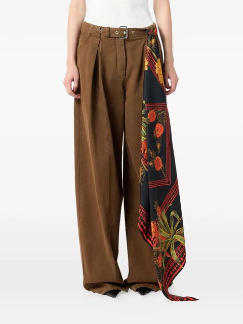 Blumarine floral-print scarf - Black - zdjęcie produktu nr 2