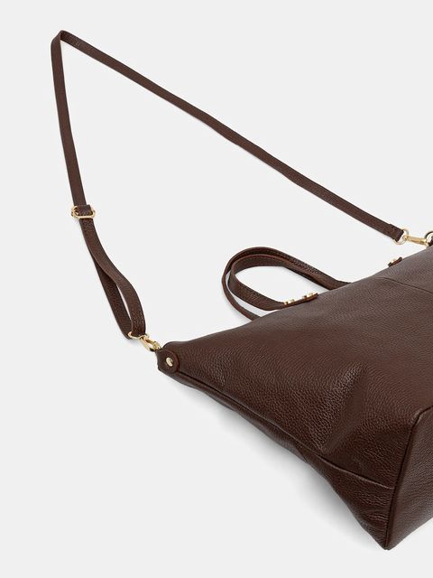 Answear.LAB torebka skórzana kolor brązowy