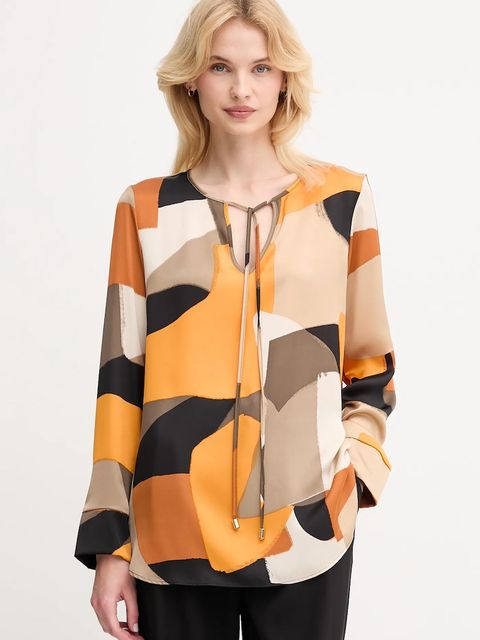 Joseph Ribkoff bluzka damska kolor pomarańczowy wzorzysta 253011 - zdjęcie produktu nr 1