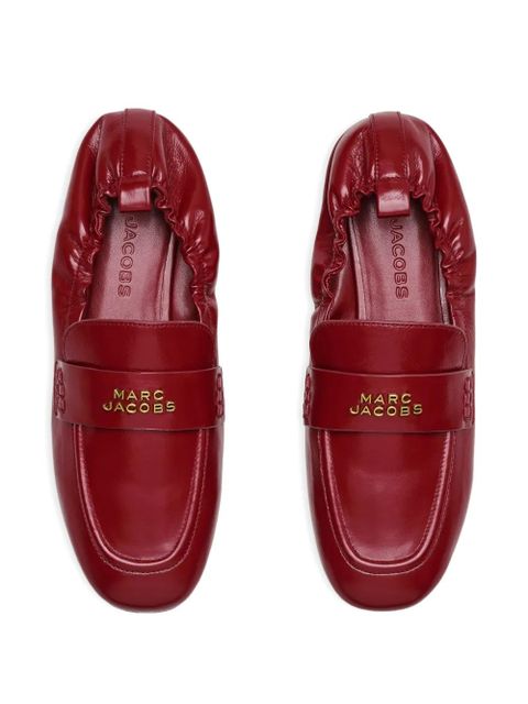 Marc Jacobs logo-plaque leather loafers - Red