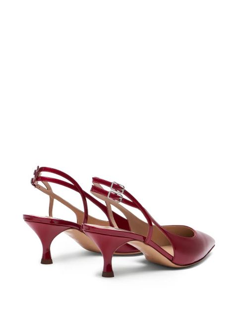 Casadei Julia Destalonados pointed buckle strap pumps - Red