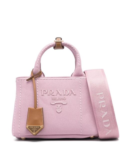 Prada logo-embroidered tote bag - Pink - zdjęcie produktu nr 1