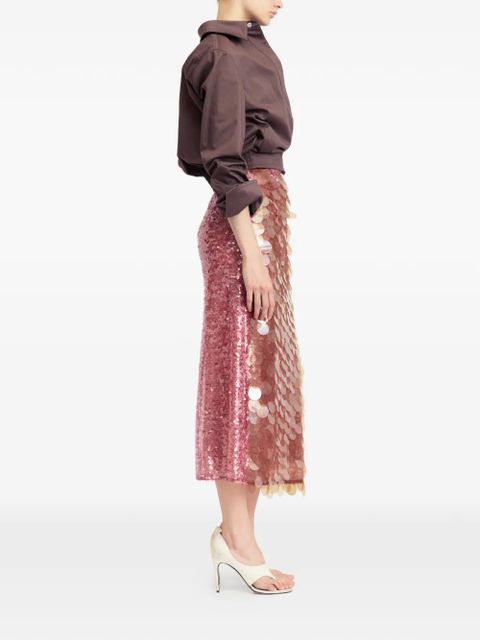 16Arlington Dia sequinned midi skirt - Pink