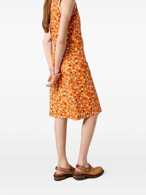 Miu Miu poplin wrap dress - Orange