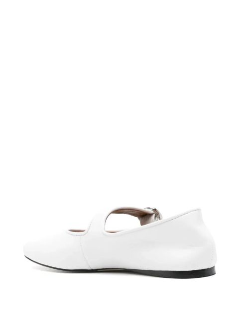 SANDRO leather ballet flats - White
