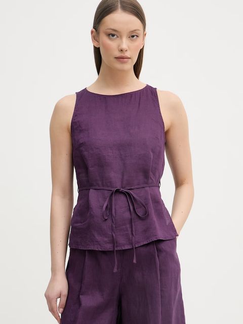 United Colors of Benetton bluzka damska lniana - zdjęcie produktu nr 1