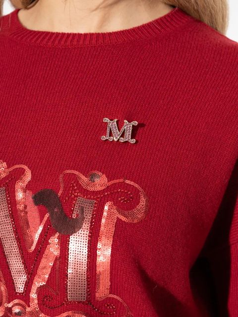 Max Mara letter embellished brooch - Gold