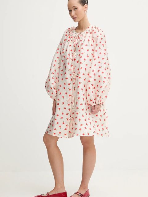 Stine Goya sukienka kolor beżowy mini rozkloszowana SG-PS26-D150-2067 - zdjęcie produktu nr 2