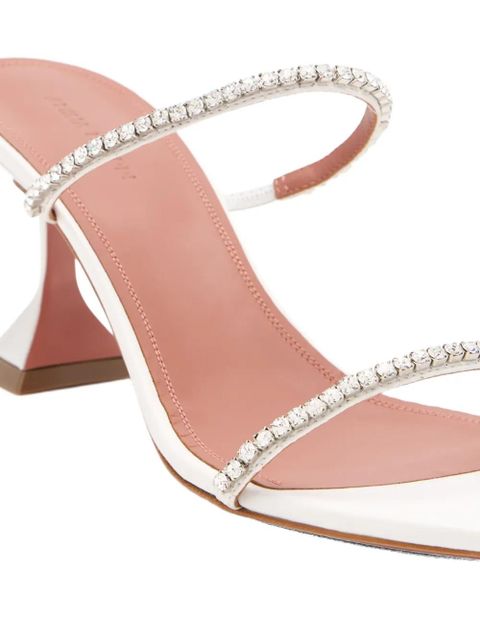 Amina Muaddi 70mm Gilda mules - White